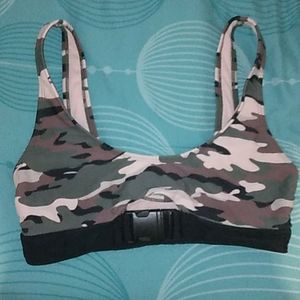 Camo swimsuit top